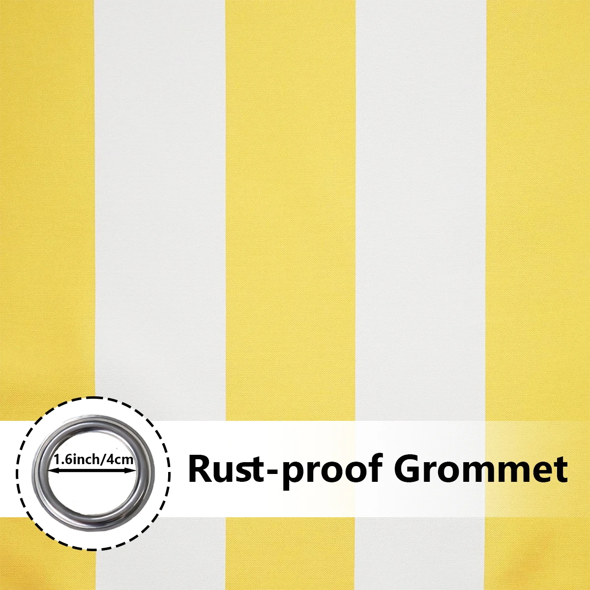 2 Panels Striped Outdoor Grommet Fliter Curtains For Patio, Gazebo And Cottage, Soft Fabric, Privacy, Weatherproof, Waterproof 3