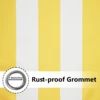 2 Panels Striped Outdoor Grommet Fliter Curtains For Patio, Gazebo And Cottage, Soft Fabric, Privacy, Weatherproof, Waterproof 3