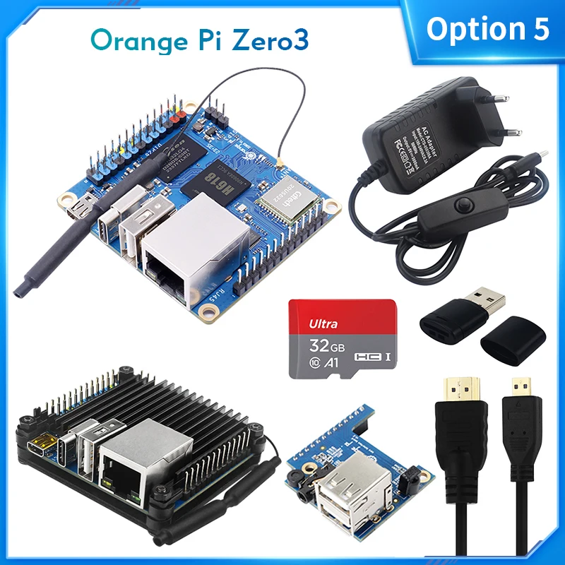 Orange Pi Zero 3 4GB RAM Allwinner H618 WiFi5 + BT 5.0 LPDDR4 16MB SPI Flash Opt