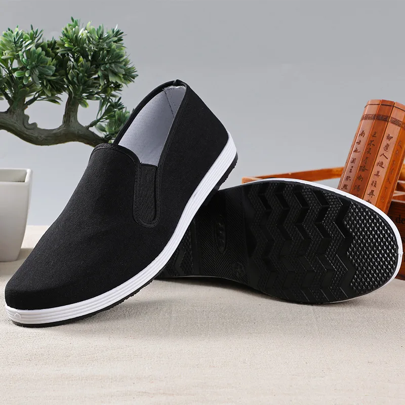 Beijing Men's Cloth Shoes New Style Work Shoes Rubber Sole Black Cloth Shoes One Step Work Shoes round Toe Breathable Wear Re... 2