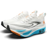 Chaussures de sport décontractées pour hommes et femmes, baskets à plateforme, plaque de carbone, course de Marathon, absorbant les chocs, chaussure d'entraînement d'athlétisme 6