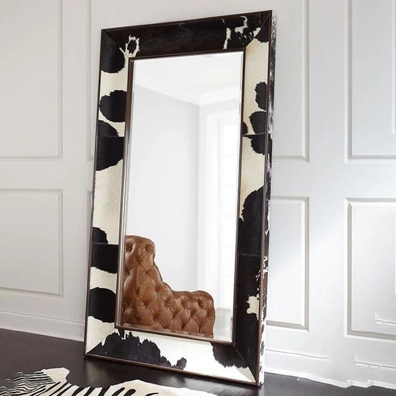 

Полноразмерное декоративное зеркало, настенное большое зеркало для ванной комнаты, дизайнерское зеркало для спальни, зеркало для эстетического декора комнаты YY50JZ
