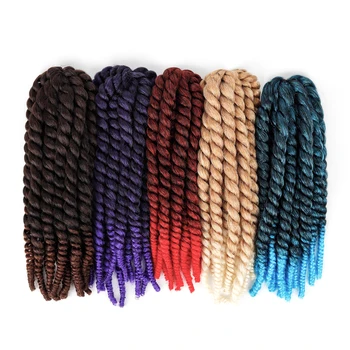 Treccine Pre-Twistate a Due Fili, Extension per Capelli Sintetici all'Uncinetto per Donne, Stile Protettivo