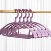 10pcs Traceless clothes hanger, clothes hanging rack, clothes drying rack, household clothes support, plastic coat rack 5
