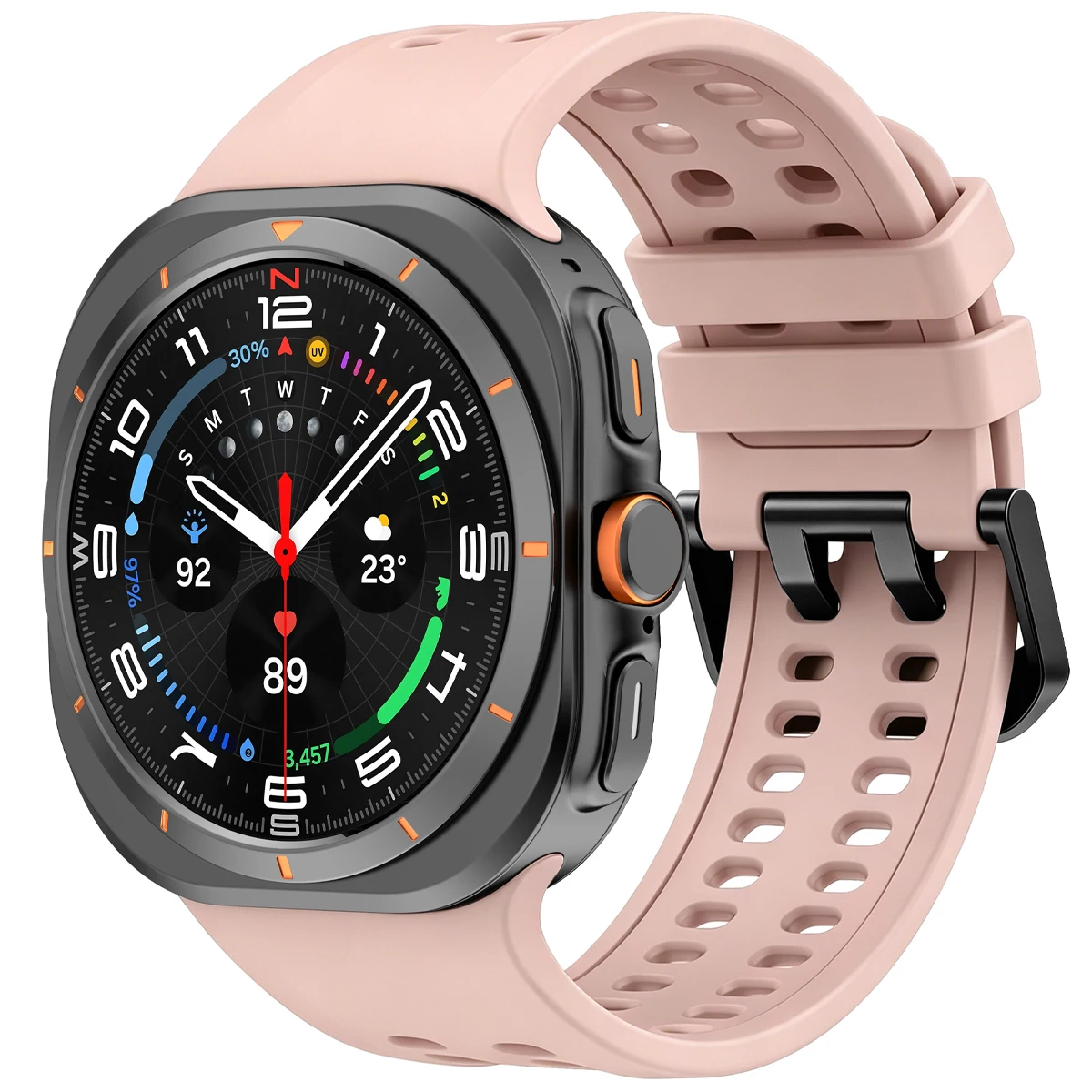 Enhanced Silicone Sport Strap for Smartwatches - Ultra-Comfort Wristband, 47mm, Official Design