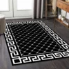 Luxury Carpet for Living Room Modern Black White Geometric Non-slip Lounge Soft Rugs Decoration Home Bedroom Floor Door Mat 2