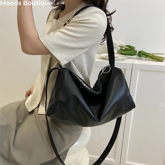 MOODS Retro Shoulder Bags For Women 2023 Brands Luxury Purses And Handbags  Buckled PU Leather Pure Color Underarm Bag Sac A Main - AliExpress