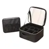 Cosmetic Pouch with Dividers Capacity Cosmetic Bag with Led Mirror Multi Compartments Portable Travel Makeup for Artists 3