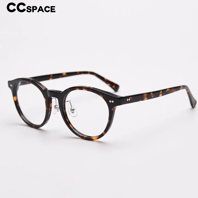 55692 Vintage Round Acetate Glasses Frame Men Round Myopia Optical