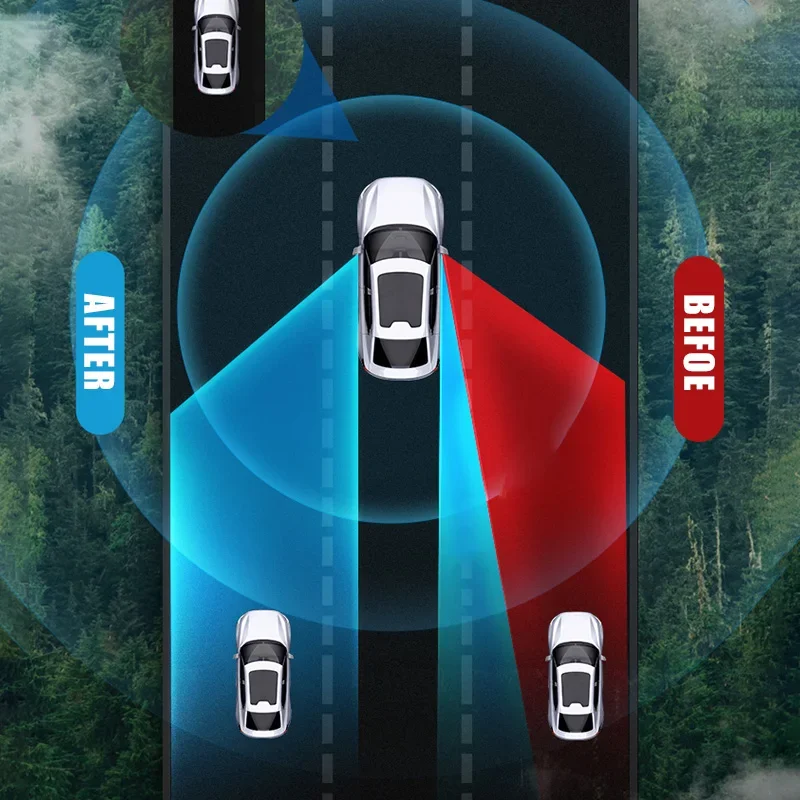 360 ° 회전 가능한 자동차 후진 사각지대 거울, 광각 라운드 사각지대 거울, 보조 백미러 모니터, 자동차 부품, 신제품