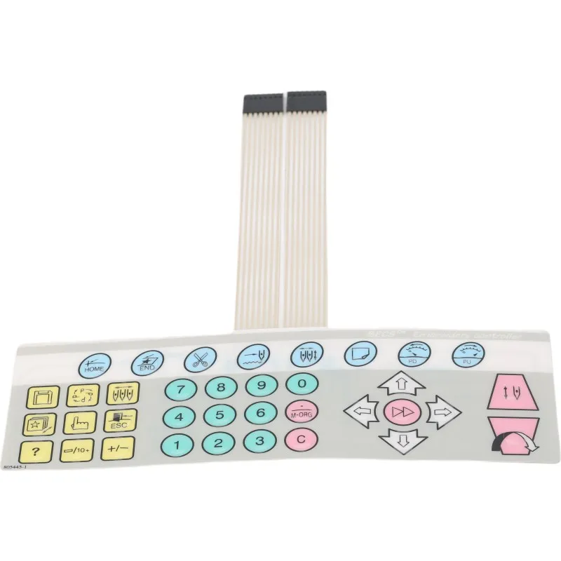 컴퓨터 자수 기계 헤드 버튼 필름-유형 18 키 필름