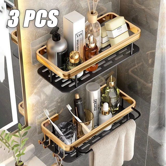 Bathroom Corner Wall Shelf Dual Tier Bathroom Shelves Organizers New  removable Shower Shelf - AliExpress