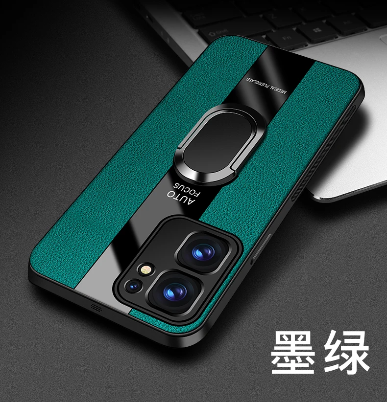 Luxurious Leather Magnetic Stand Cover with Racing Style Shockproof Bumper