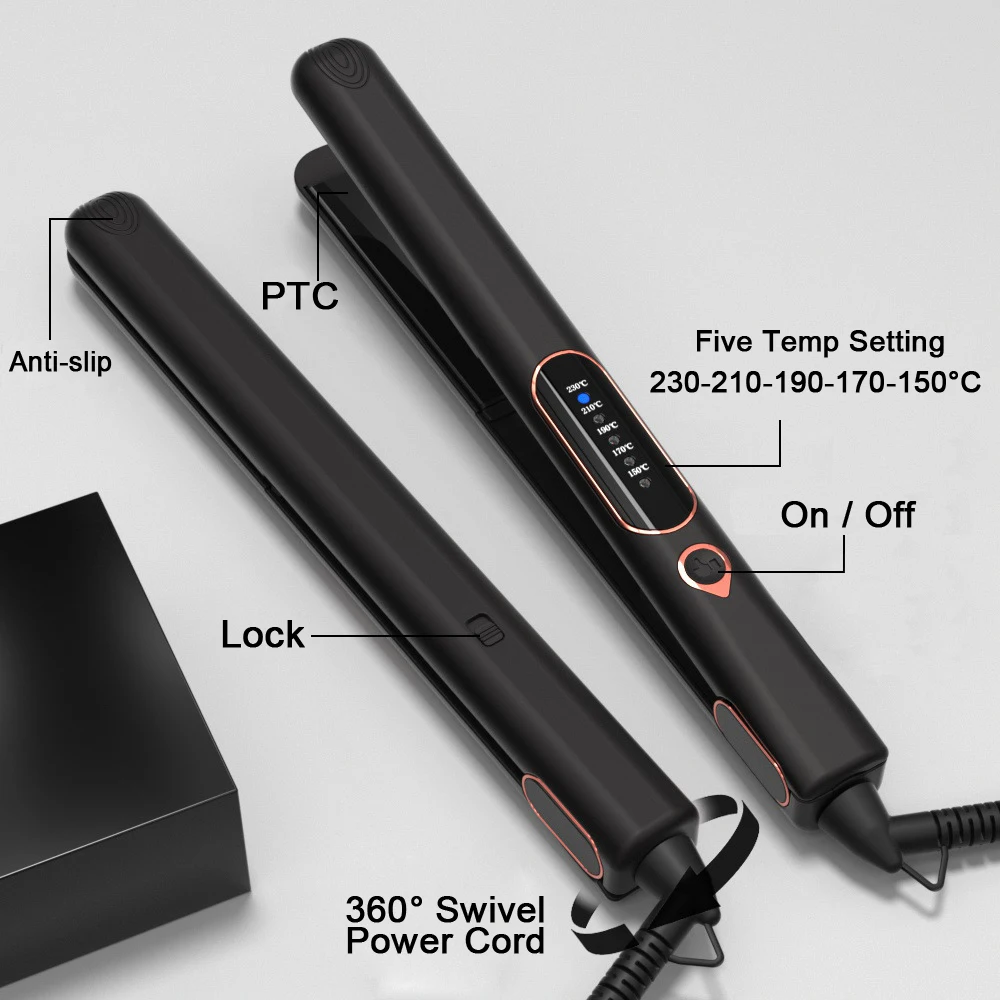 Hair Straightener Curler Professional Hair Flat Iron Tourmaline Ceramic Plate 450°F Keratin Treatment Salon Styling Tools 2