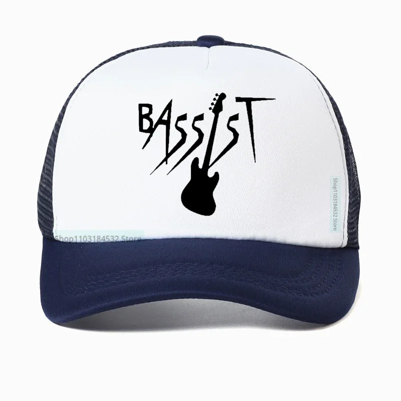 Bassist Guitar Music Band hat Bass Guitarist Rock Baseball Cap Harajuku Print Graphic Hip Hop Y2K caps cool Mesh breathable Hats 5