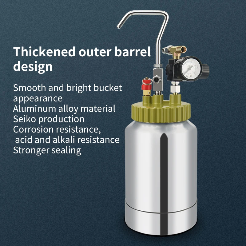 Spray Paint Pressure Pot Tank, 10L/2.5gal Air Paint Pressure Pot 1 5mm 4mm Two Nozzles Two Spray Paint Guns For Industry Home Decor Architecture Construction Automotive Painting 60psi Max P 010297204024 - View #12