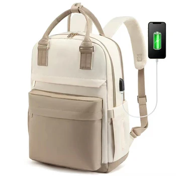 2025 New Women's Backpack Fashion Large Capacity Laptop Bag Handheld Travel Backpack Men's Bag 1