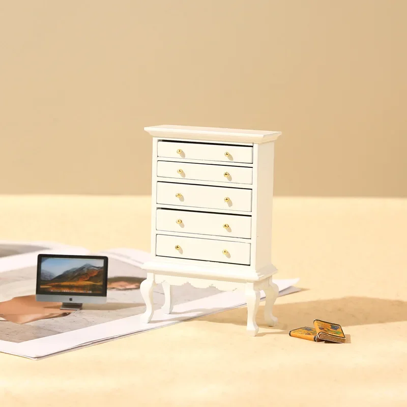 

Dollhouse Cabinets Wooden 1:12 Mini Furniture Wood Model Miniature Life Scene Play House Decoracion Home Decor Figurines