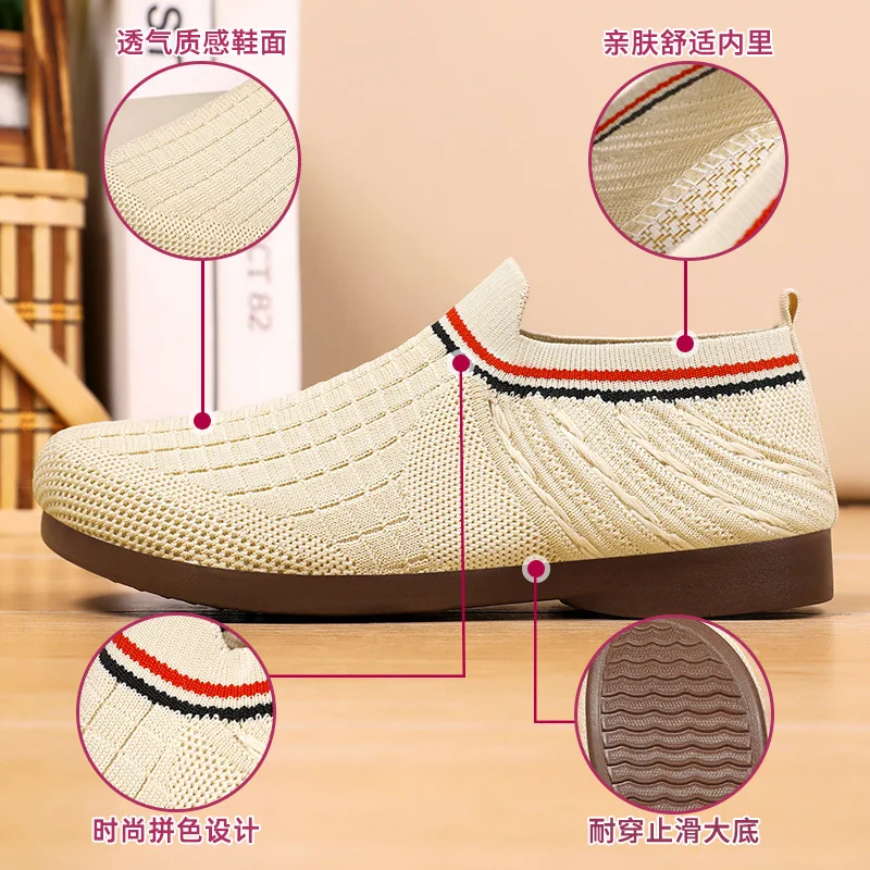 Women Mesh Breathable Flats Shoes Spring Summer Outdoor Casual Shoes Female Light Loafers Ladies Comfortable Walking Footwear
