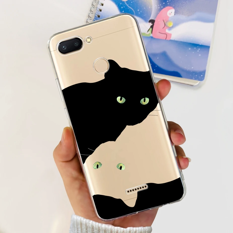 Cute Painted Clear Silicone Phone Case - Soft TPU Shell with Bumper Protection