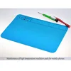 30X20cm Blue Repair Pad Insulation Heat-Resistant Solder Station Silicon Soldering Mat Work Pad Desk for BGA Soldering Station 3