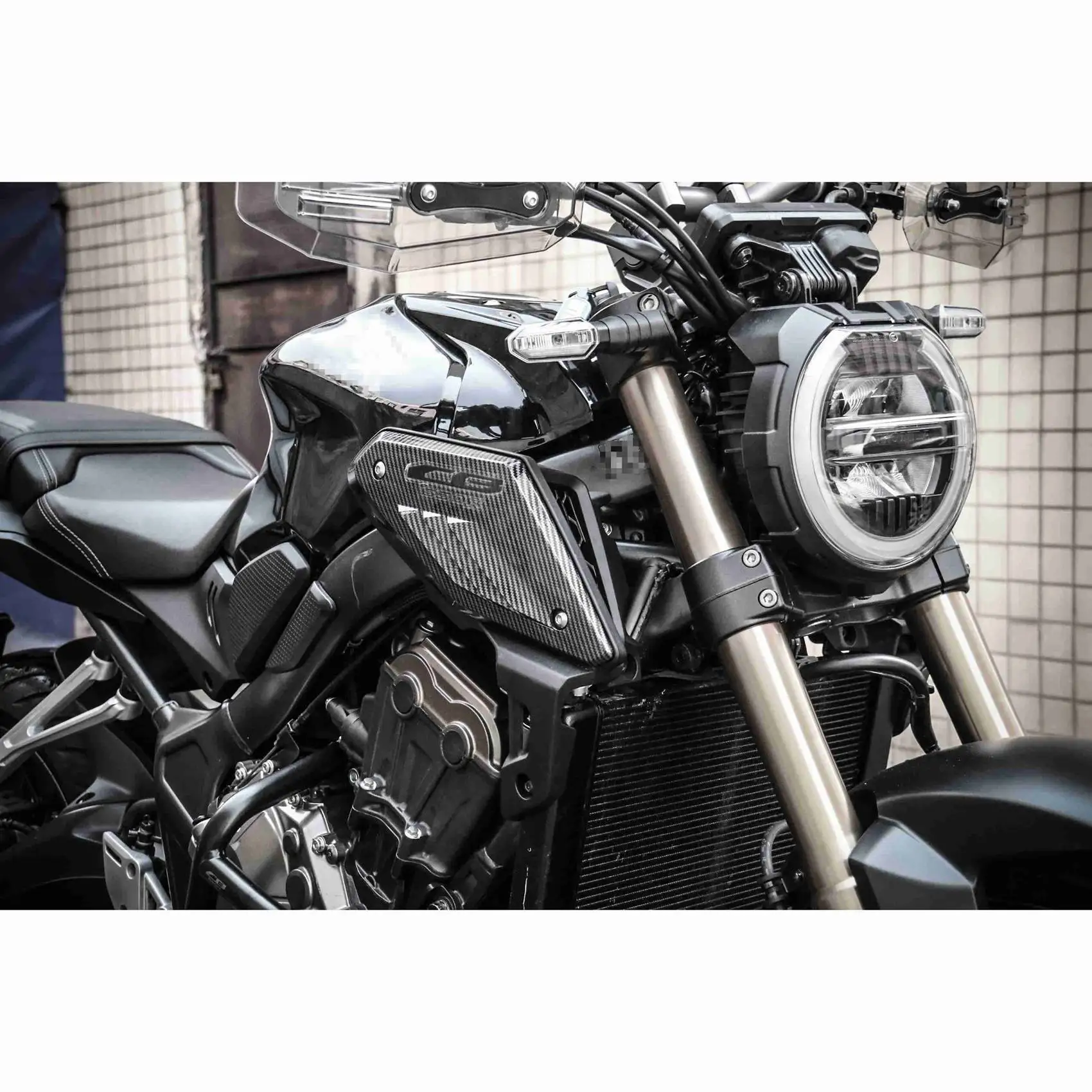 Carbon Fiber Motorcycle Frame Side Panel Guard Cover Shell Intake Pipe Protector for Honda CB650R