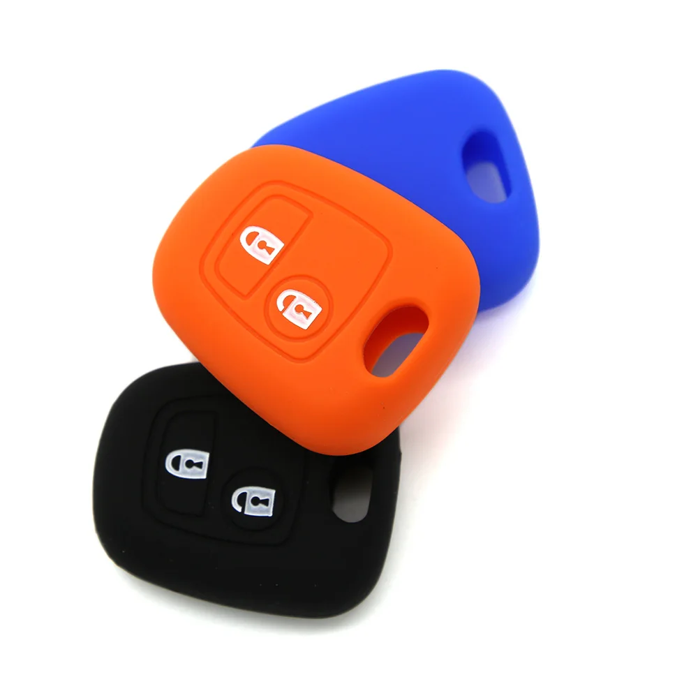 Silicone Key Cover 1Pc for Citroen C1 C2 C3 C4 XSARA PICASSO Peugeot 106 107 206 207 307 Toyota AYGO Case Auto key case cover,key case