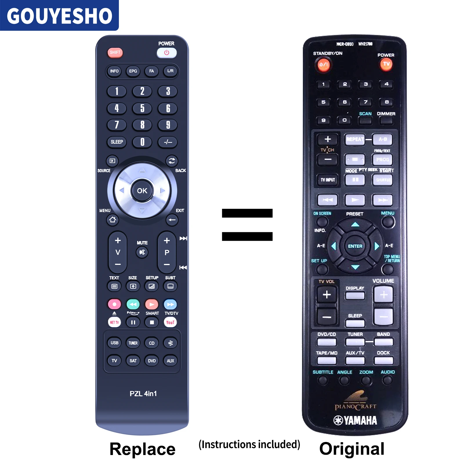 

New Remote Control MCR-E810 MCRE810 for Yamaha DVD-E810 DVDE810