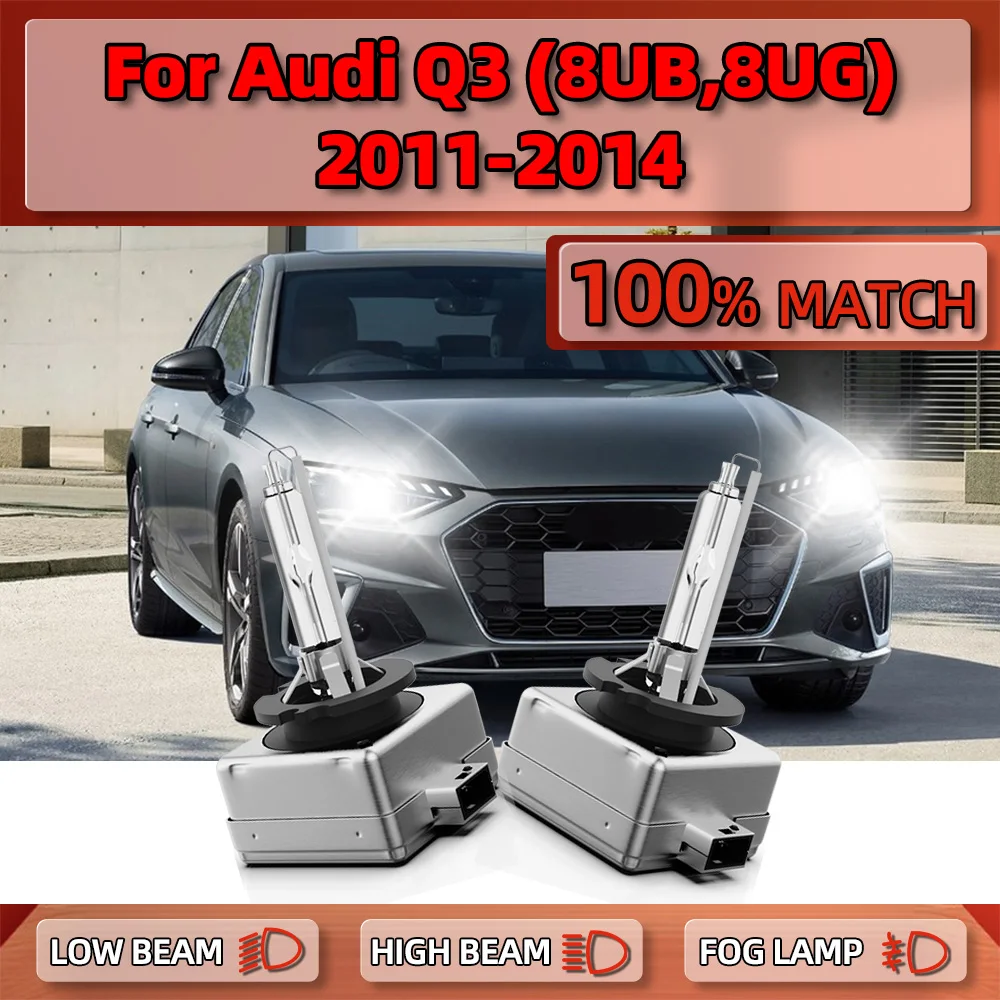 

2PCS 35W D3S Xenon HID Bulbs Car Headlight 20000LM Auto Xenon Lights 12V 6000K For Audi Q3 (8UB, 8UG) 2011 2012 2013 2014