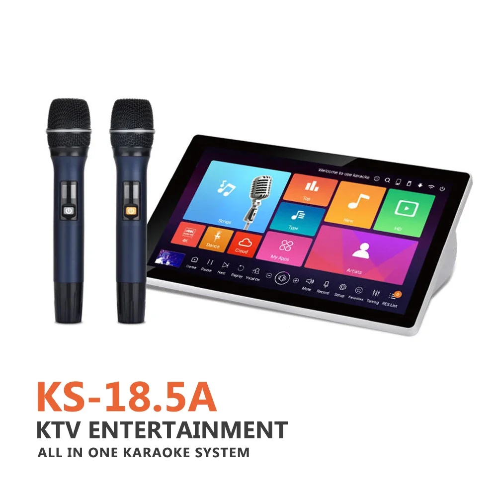 Touch Screen Android Karaoke Vending Mchaine Ktv Jukebox Karaoke Machine 18 5 Pollici Movie Microfono Rohs Color