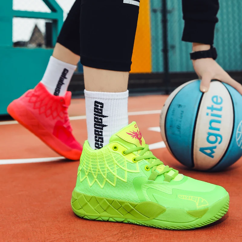 Three-ball generation Lamelo Ball basketball shoes Yin-yang high-top practical youth student basketball shoes men's sports shoes 6