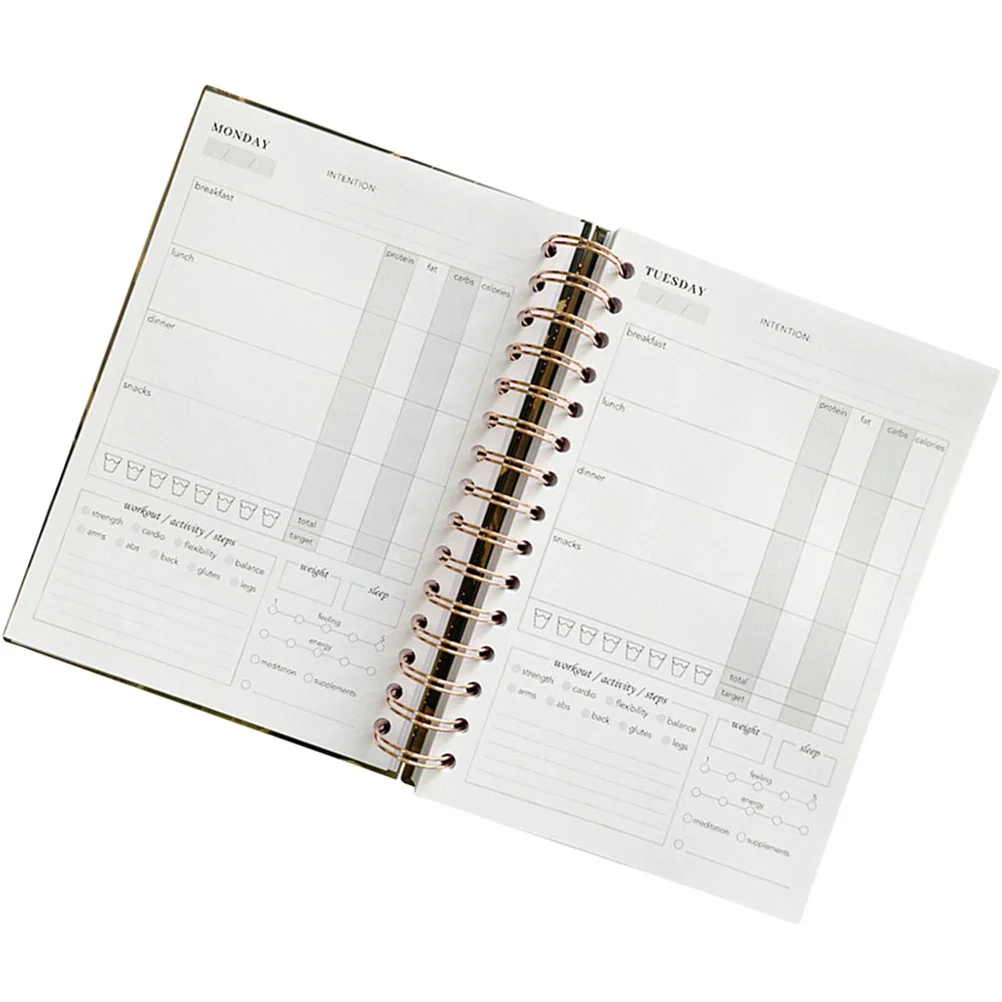 

Fitness Notebooks Workout Journal A5 Planner Exercise Pads Household Agenda Notepad Planning Paper Recording Portable