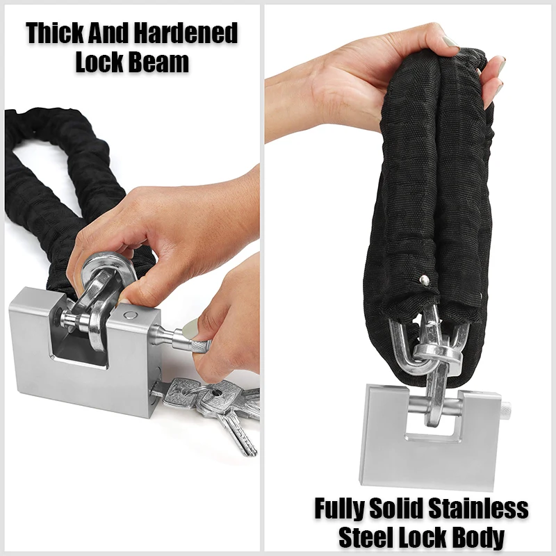 Padlock with Key, High Security Keys Heavy Duty D-Shaped lock