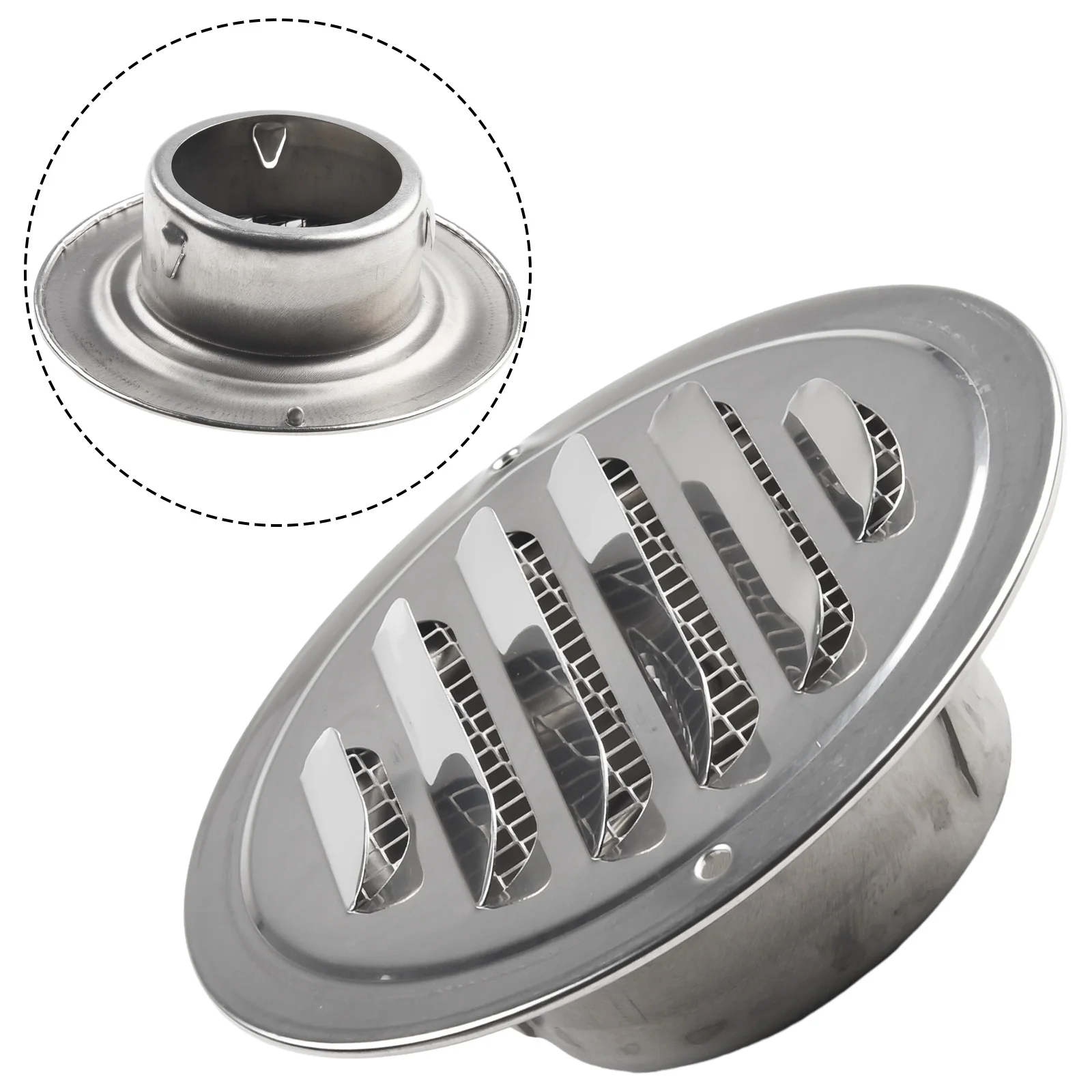 

70-300mm Round Stainless Steel Ventilation Grille Exterior Wall Duct Exhaust Grille Cover Cooling And Heating Ventilation Cap