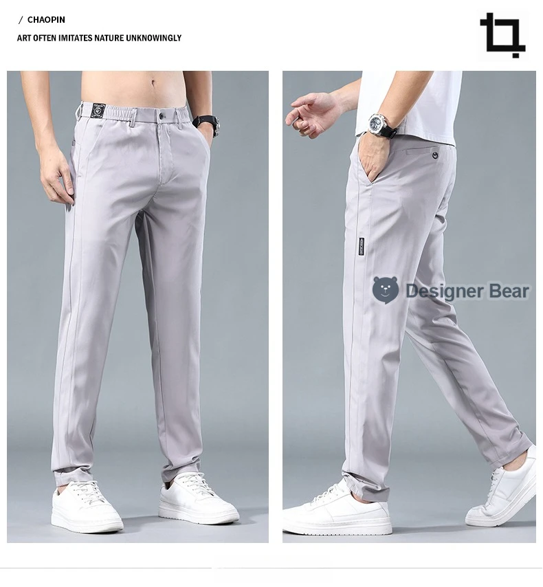 Sommerliche, dünne Herren-Freizeithose, Jogginghose, schnell trocknend, elastische Taille, Sport- und Outdoor-Laufhose für Herren, Grün, Grau, Schwarz – Detail 8