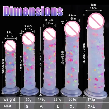 5 Sizes Rainbow Jelly Dildo With Suction Cup Realistic Silicone Dildo Sex Toys For Couples Women Gay Lesbian Vagina Anal Massage 5