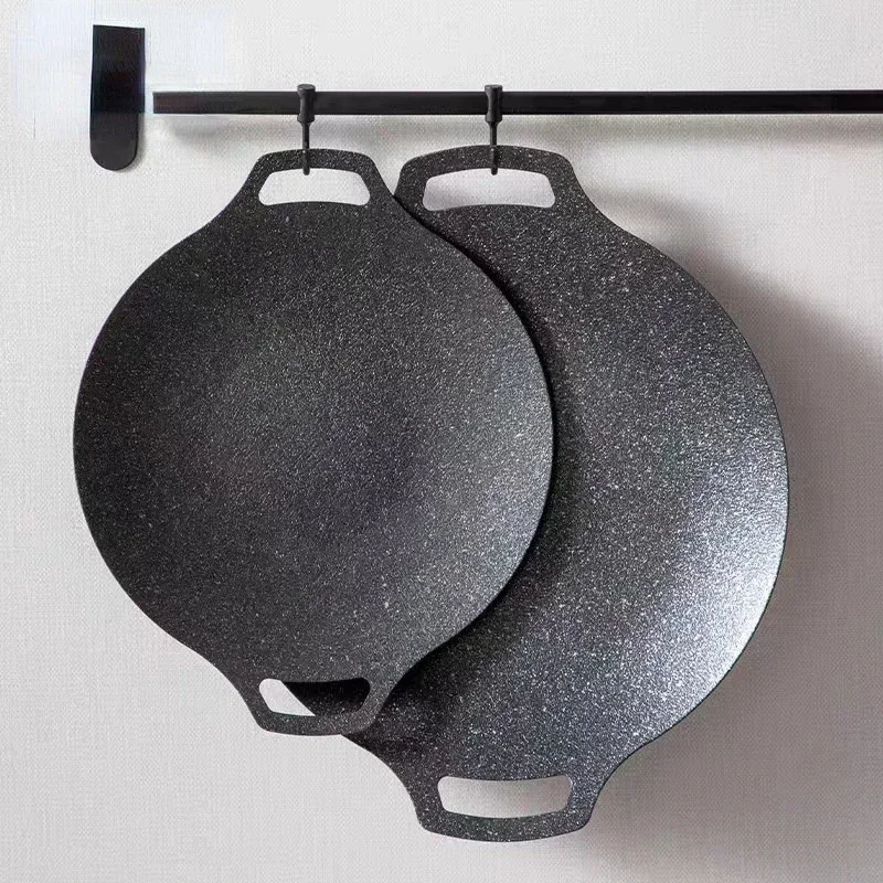 Kitchen Griddle,compatible Utensils Nonstick Grill Free For Korean Cooktop, With Pan Stove,electric Induction,gas Round