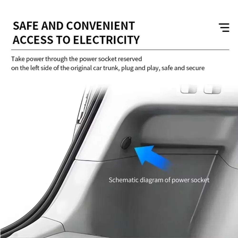 테슬라 모델 Y 차량용 냉장고, 35L, 12V, 앱 제어 냉동고 압축기, 냉각 트렁크 냉장고, 대용량 자동차 냉동고