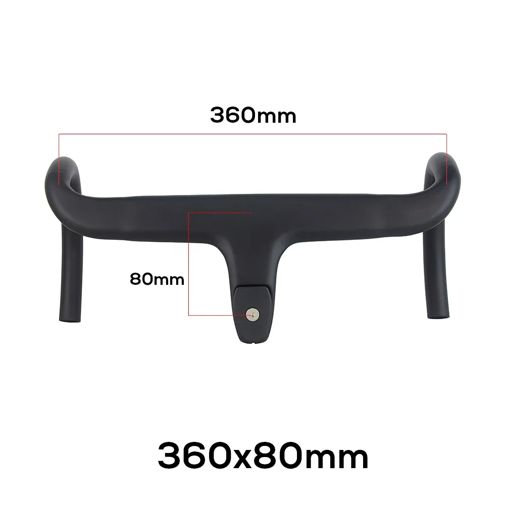 Guidon Intégré Vélo Route En Fibre De Carbone - Tige 28.6mm - Longueur 420mm - Neuf Garanti 2 Ans