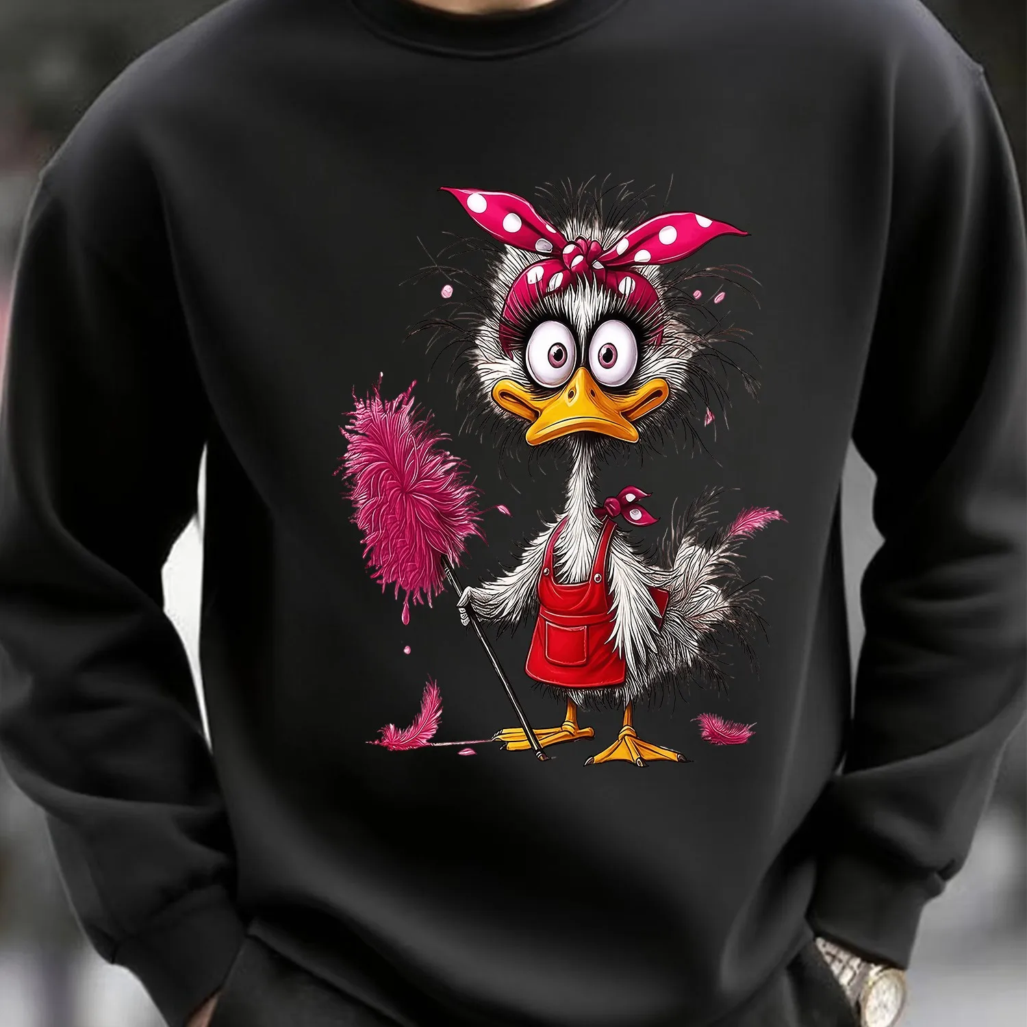 Minimalist Men's Black Sweatshirt - Versatile Layering Piece