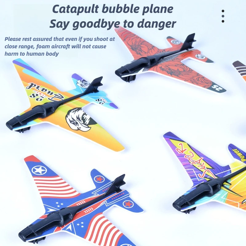 Children's Toy Ejection Aircraft Shooting Game Outdoor Parent-child Sports Toy Boy Gift Shooting Aircraft Set 4