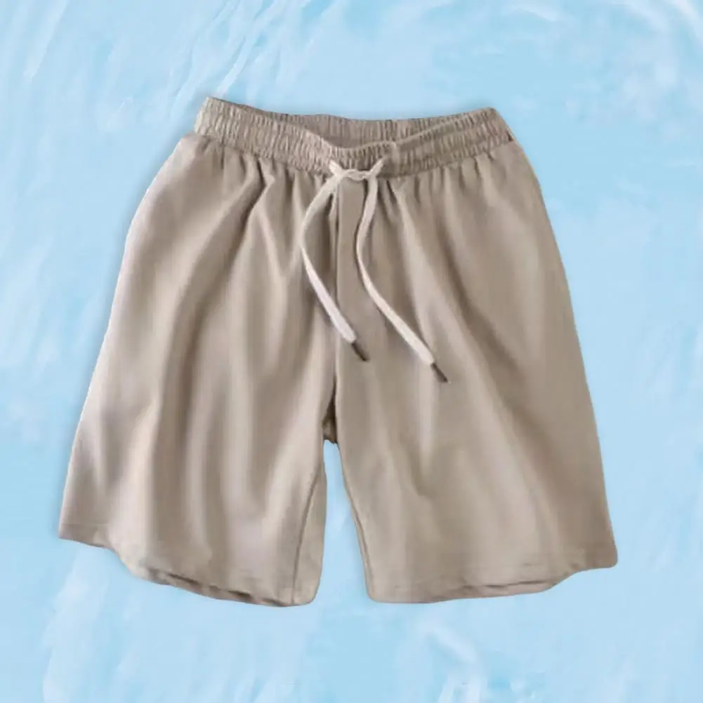 

Шорты мужские быстросохнущие спортивные с эластичным поясом и карманами, однотонные спортивные короткие штаны с широкими штанинами, лето