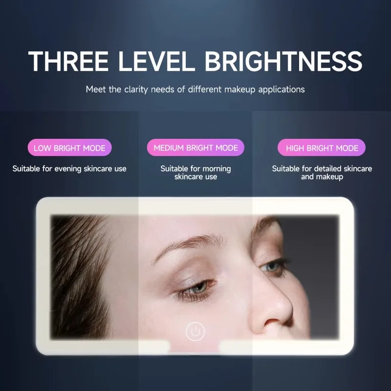 Car Interior Mirrors Sun Visor Plate LED HD Makeup Mirror for Girls Women