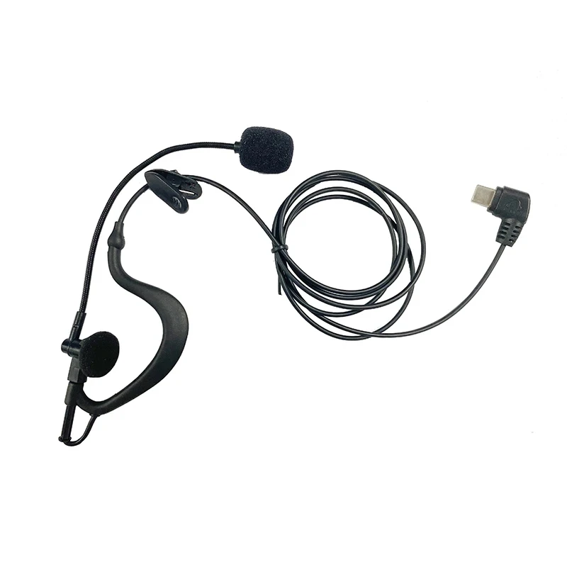 EJEAS V6C V4C PLUS Referee Earhook Headphone Type-c Jack Headset Microphone Full Duplex Headphone Referee Intercom Accessories