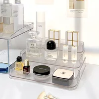 3 Tier Desktop Perfume Shelf Acrylic Cosmetic Organizer Perfume Storage Rack Doll Display Stand Kitchen Seasoning Organizer box 1