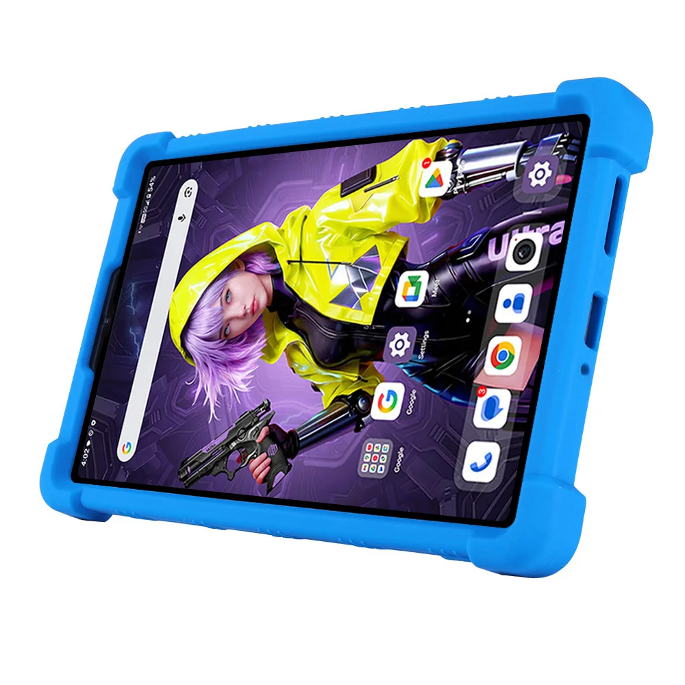 Kids-Friendly Gaming Tablet Case - 8.8 Soft Silicone Protective Cover with Adjustable Kickstand