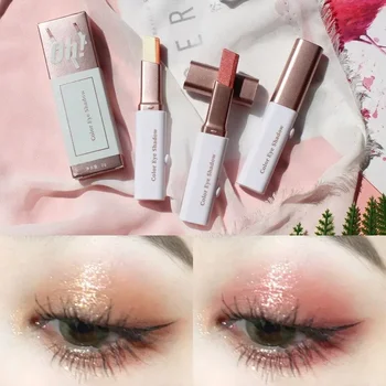 Heallor Double Color Eyeshadow Stick Gradient Shimmer Cream Pen Eye Makeup Cosmetic Eyeshadow Stick Korean Makeup - Thumbnail 5