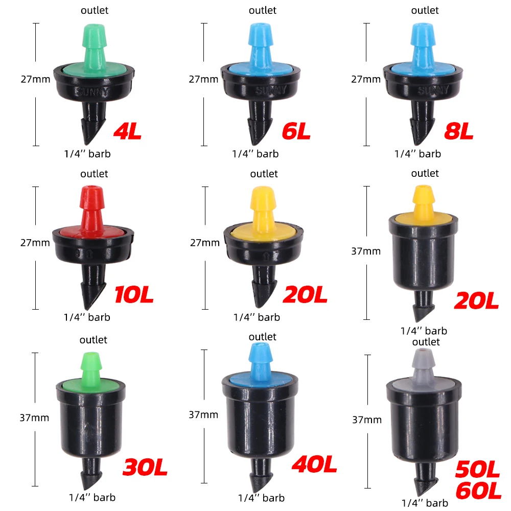 Pressure Compensating Emitter Drip Irrigation Water Regulator 10-15PCS drip irrigation