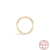LENNIK Real 925 Sterling Silver 6/7/8/9mm Wire Diameter Small Hoop Earrings for Women Trendy Fine Jewelry Geometric Accessories 6