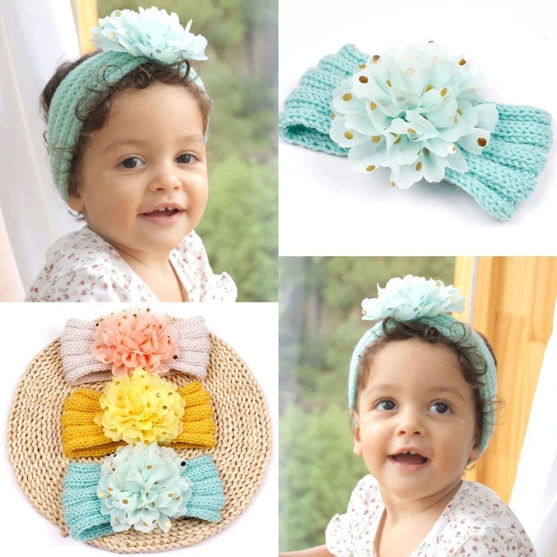 

Baby Turban Headband Soft Headwear Stretchy for Newborn Flower Hairband Headdress Photography Props Headwear